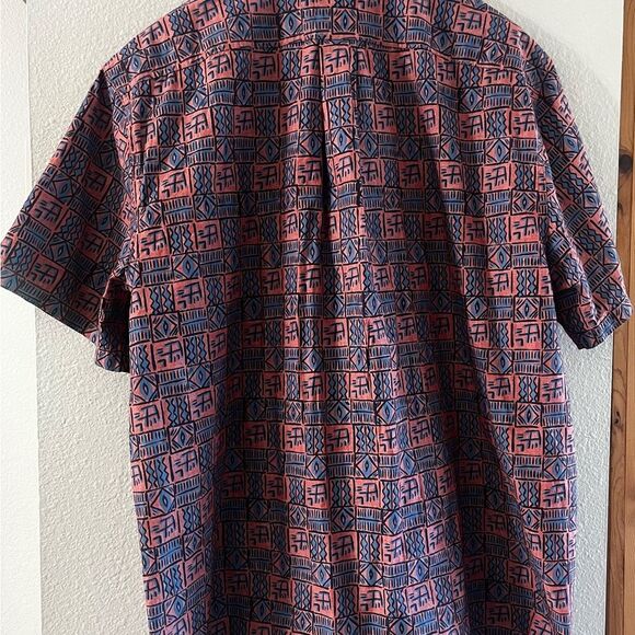 Vintage Solaris Outdoors Men's Shirt SZ XL Fun Design (pink/blue) 80s - Picture 11 of 15